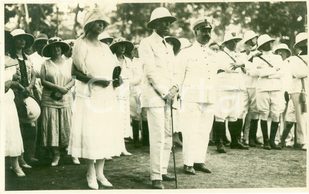 Fotografia d epoca originale 1926 GENALE SOMALIA Duca degli ABRUZZI Cesare Maria DE VECCHI DI VAL CISMON Foto 1