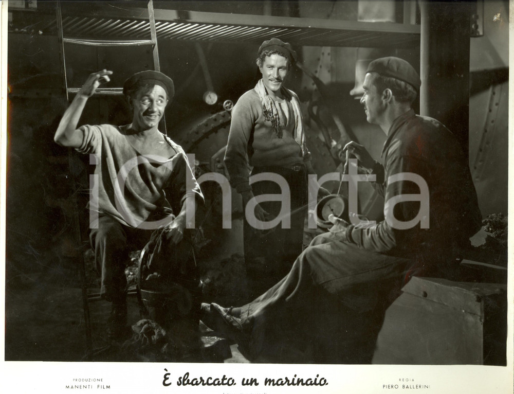 Fotografia d epoca originale 1940 E  SBARCATO UN MARINAIO Amedeo NAZZARI Ferdinand GUILLAME Polidor Foto 1