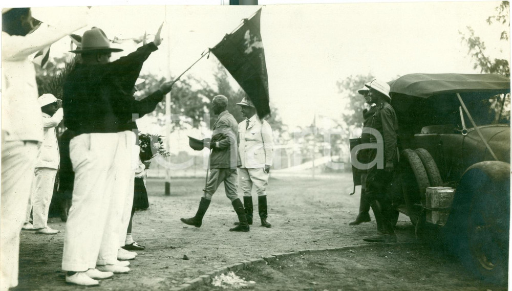 Fotografia d epoca originale 1930 ca VILLABRUZZI SOMALIA Arrivo Duca degli ABRUZZI Fotografia 1