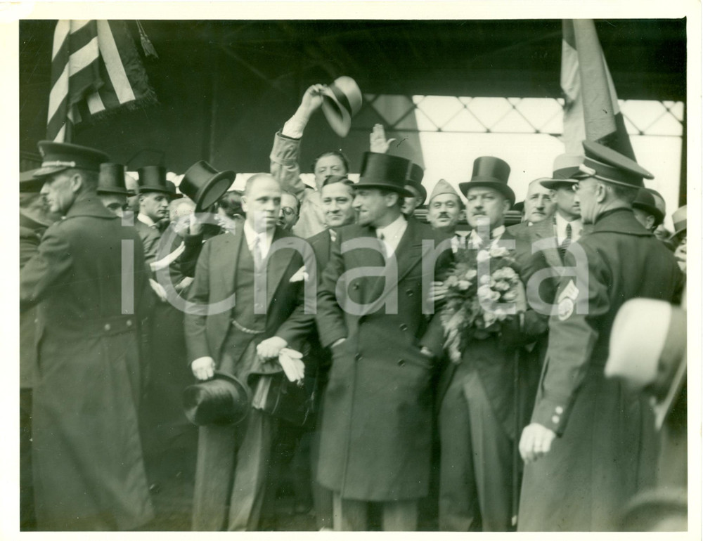 Fotografia d epoca originale 1931 PHILADELPHIA USA Arrivo Ministro Dino GRANDI Fotografia 1