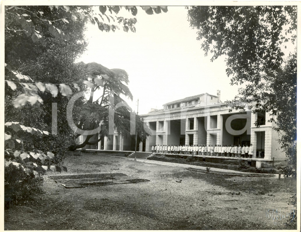 Fotografia d epoca originale 1928 VENEZIA Scuola all aperto al Giardino PAPADOPOLI Animata Fotografia 1