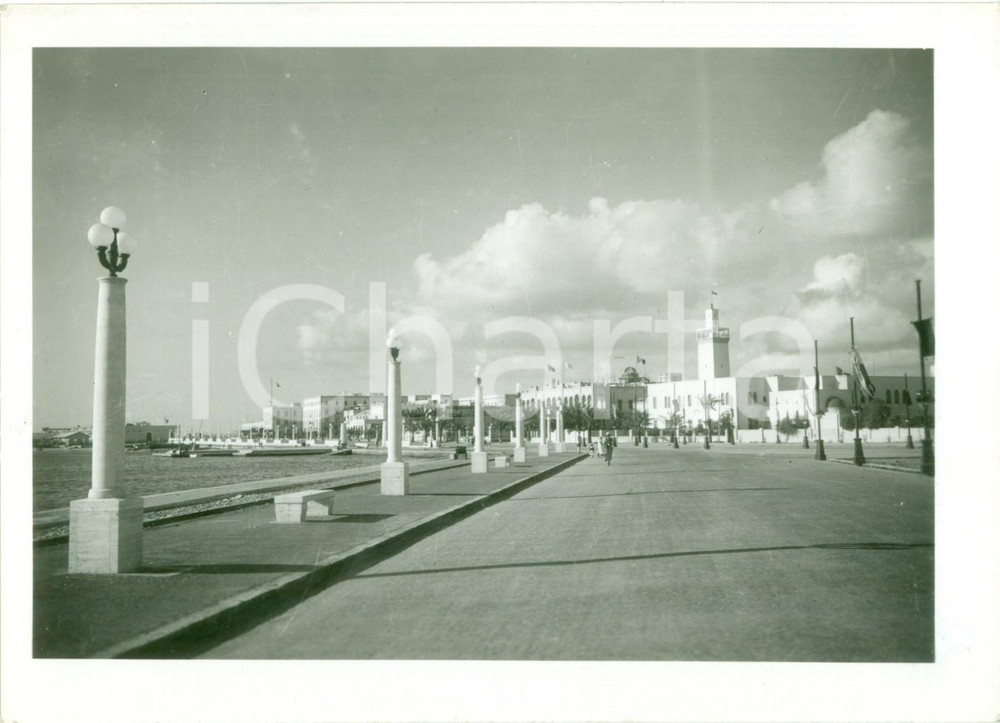 Fotografia d epoca originale 1935 ca BENGASI LIBIA Il nuovo Viale della VITTORIA Fotografia 1