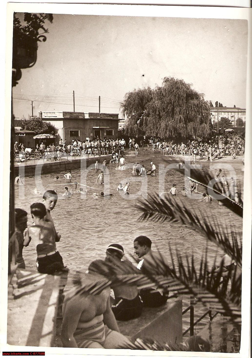 Fotografia d epoca originale 1939 Milano estate torrida bimbi Piscina del Lido FOTO 1