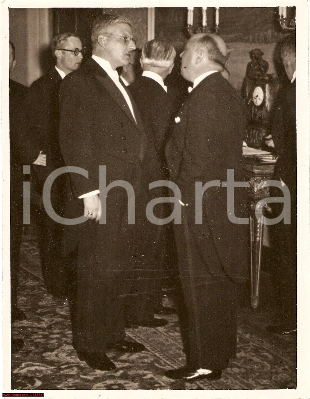 Fotografia d epoca originale 1936 Milano Kurt von Schuschnigg in Municipio PHOTO 1