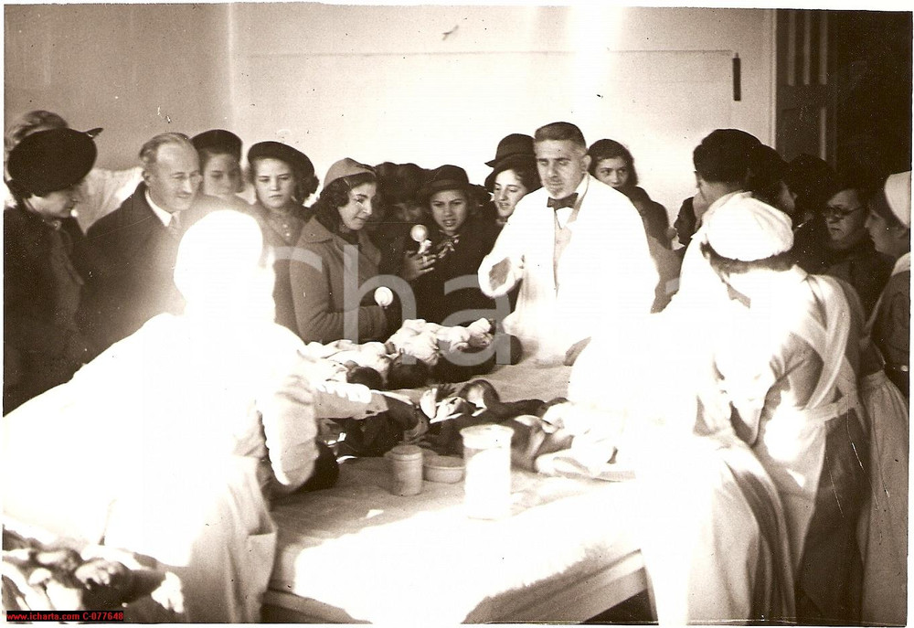 Fotografia d epoca originale 1938 Roma Corsi pratici puericultura FOTO Prof Gaifami 1