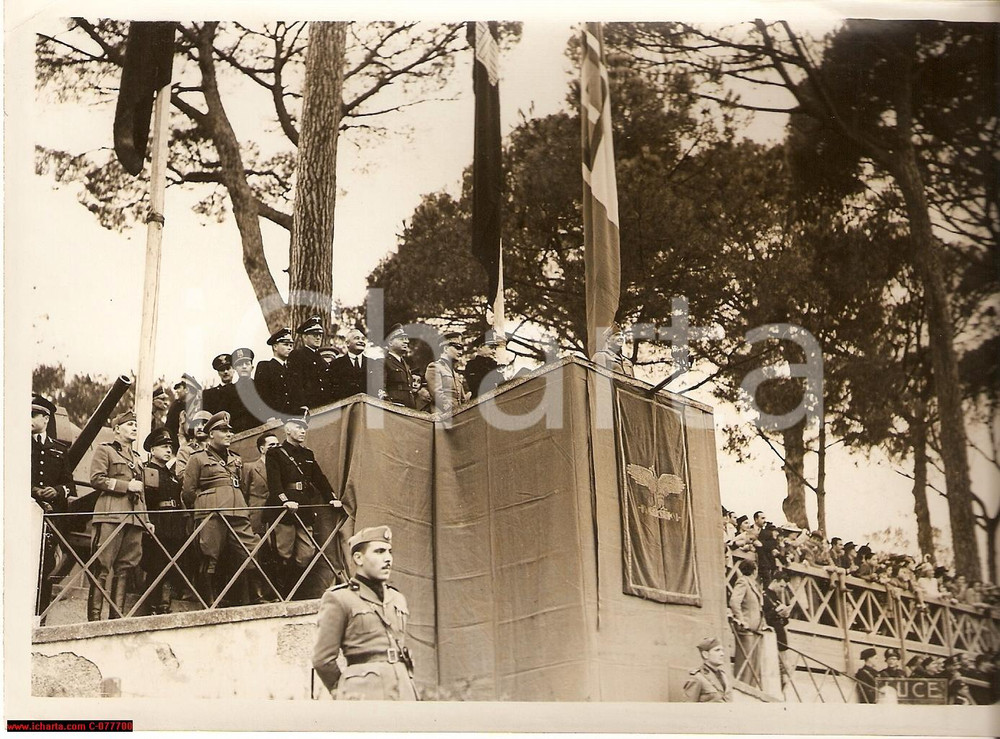 Fotografia d epoca originale 1940 Roma Piazza Siena XIV Leva Fascista Foto Tribuna 1