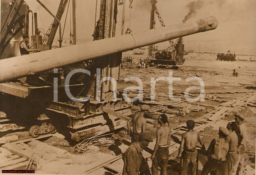Fotografia d epoca originale 1930 Cantiere impianti in ACCIAIO tedeschi REAL PHOTO 1