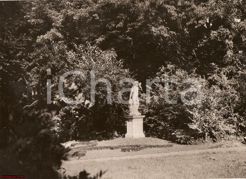 Fotografia d epoca originale 1936 MILANO Scorcio del Giardino PEREGO lungo la Via dei Giardini Fotografia 1