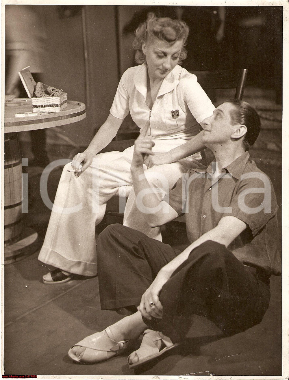 Fotografia d epoca originale 1938 MILANO TEATRO ODEON Compagnia GIANNINI in una scena di FARFALLE Fotografia 1