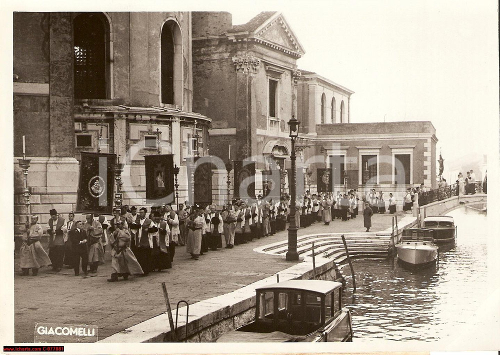 Fotografia d epoca originale 1940 VENEZIA Solenne processione per la MADONNA DELLA SALUTE Fotografia 1