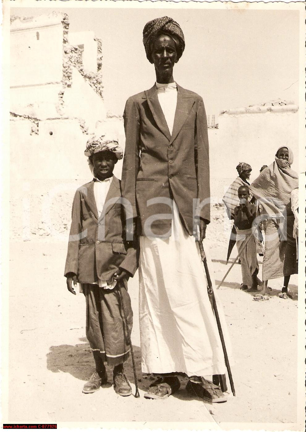 Fotografia d epoca originale 1938 Somalia, Bereda, AOI, sultano Haji Ahmed Iusuf Nur 1