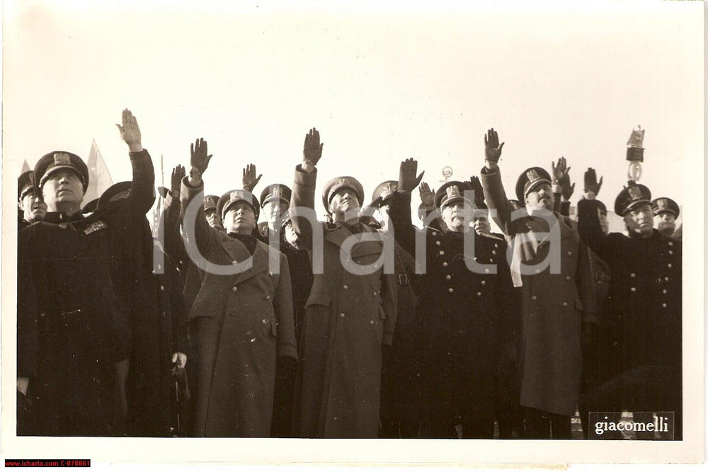 Fotografia d epoca originale 1940 CORTELLAZO VE Galeazzo CIANO inaugura villaggio pescatori COSTANZO CIANO 1
