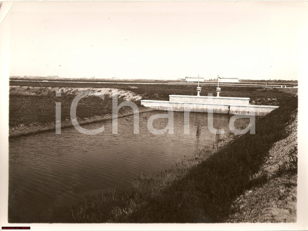 Fotografia d epoca originale 1933 BONIFICA RENANA Botte del CANALAZZO in localitÃ  VOLTA RENO Fotografia 1