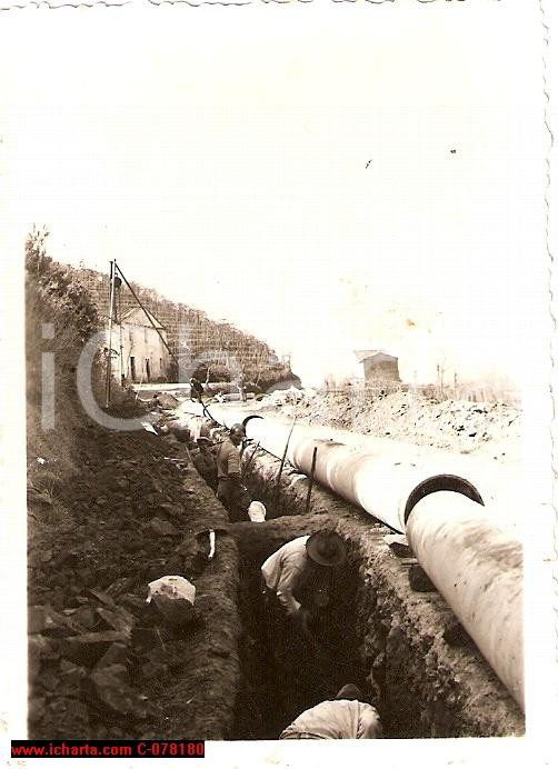 Fotografia d epoca originale 1933 lavori all Acquedotto di Viareggio Baratta SAT 1