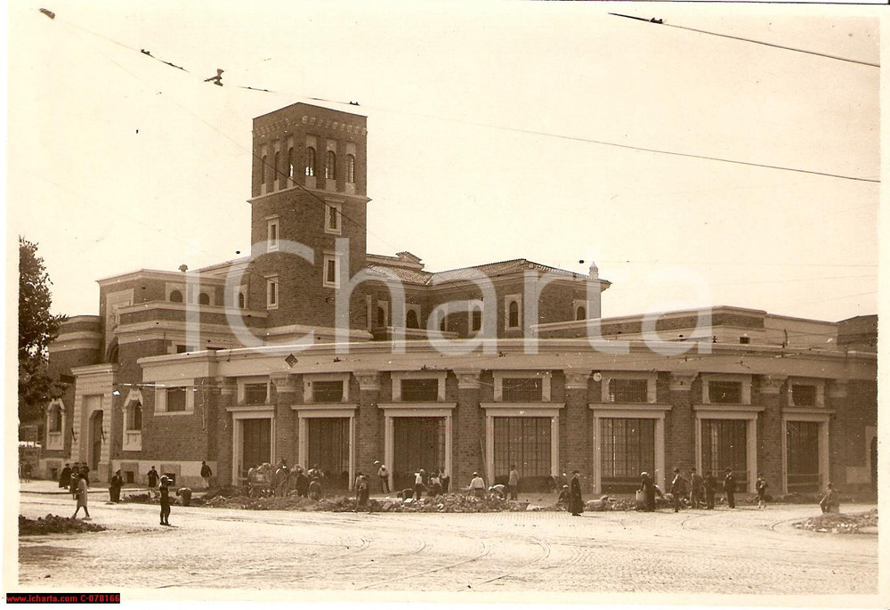 Fotografia d epoca originale 1929 Roma Testaccio FOTO nuova caserma Vigili del Fuoco 1