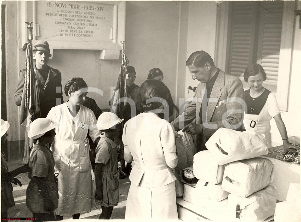 Fotografia d epoca originale 1936 Gessate Milano giocattoli ai bambini Foto d epoca 1
