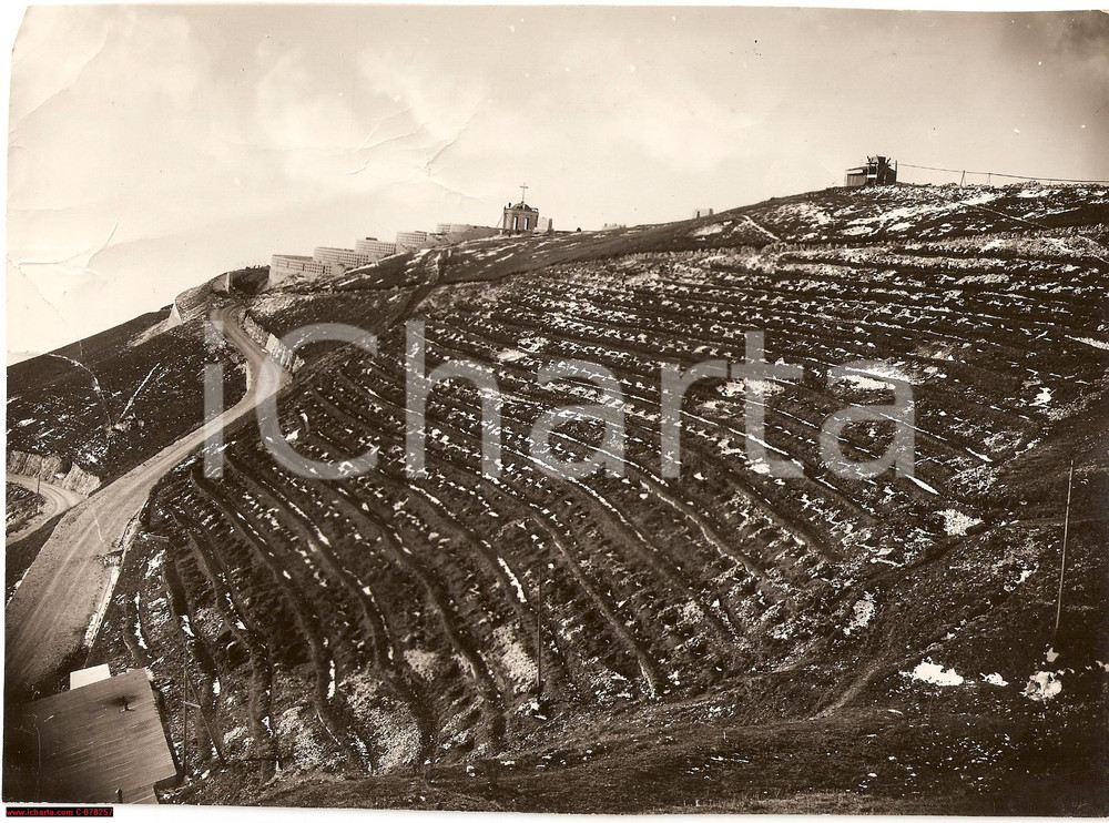 Fotografia d epoca originale 1935 Treviso MONTE GRAPPA Rimboschimento VERA FOTO 1