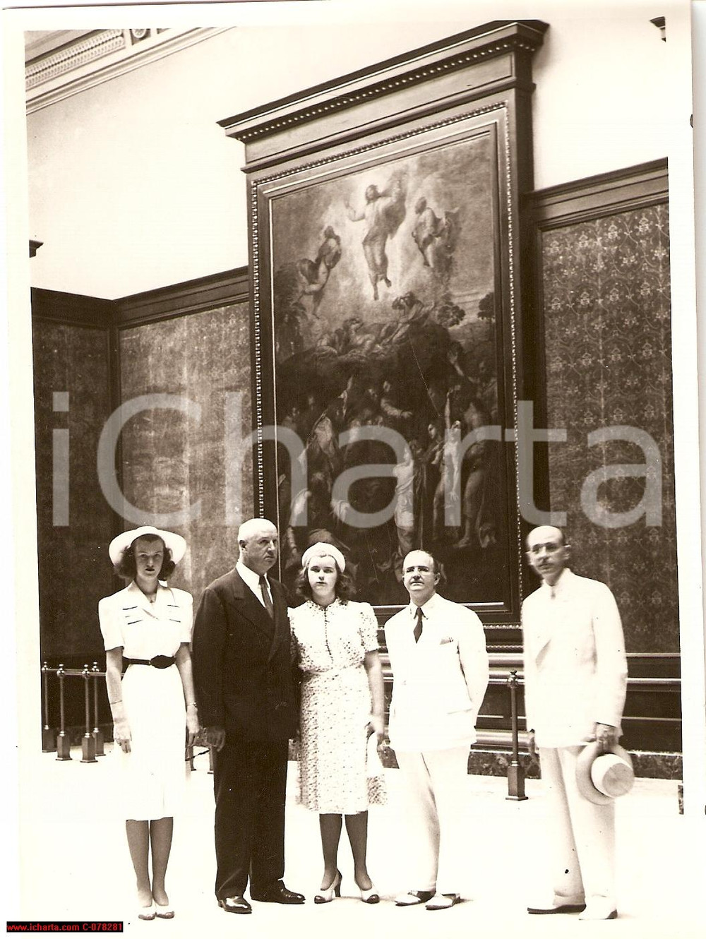 Fotografia d epoca originale 1939 EDWARD L. RODDAN visita musei vaticani REAL PHOTO 1