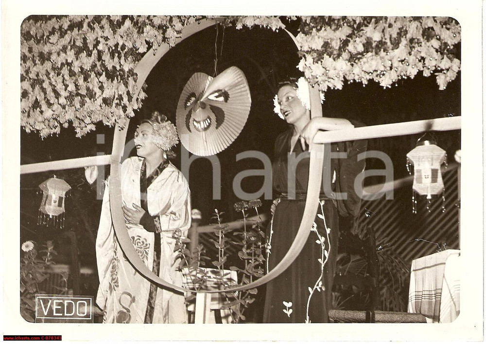 Fotografia d epoca originale 1939 Roma FESTA GIAPPONESE a Villa Umberto I, Savoia 1