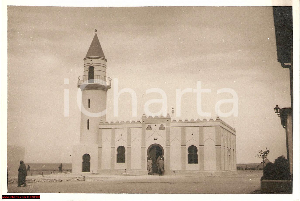 Fotografia d epoca originale 1930 MARSA EL BREGA Moschea MARSA ALBURAYQAH Foto animata 1
