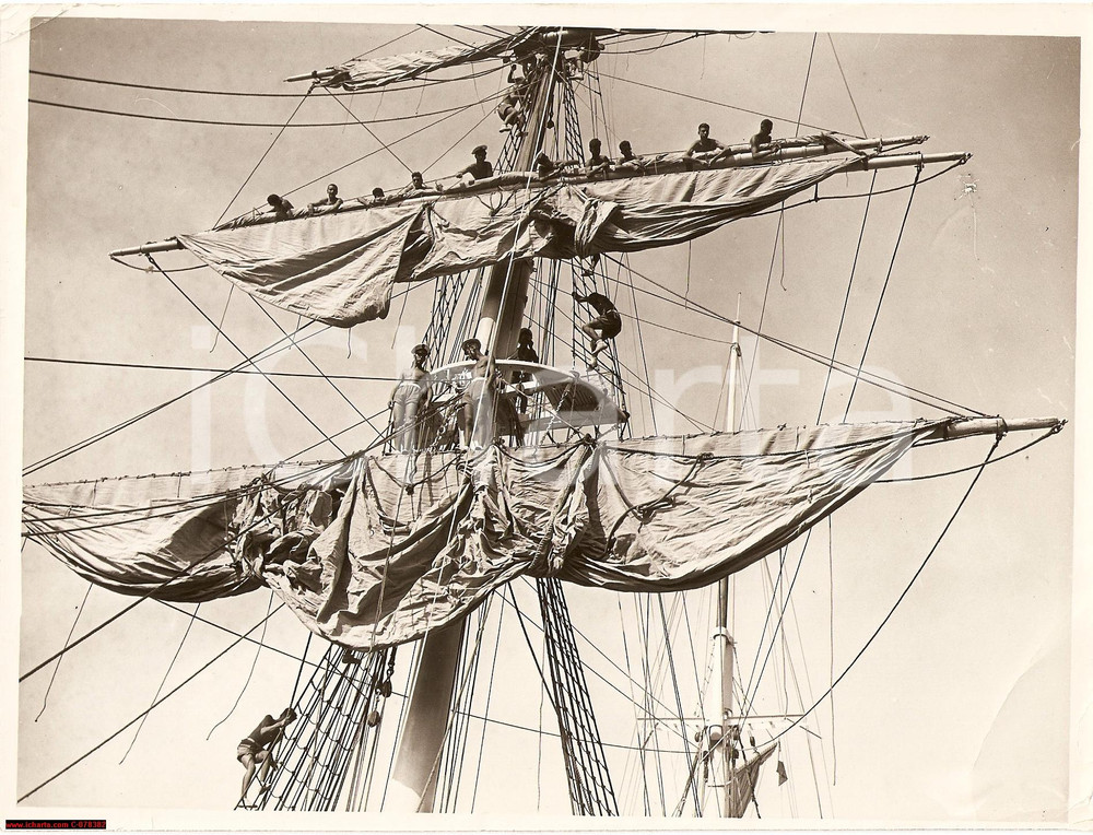 Fotografia d epoca originale 1937 Marina ESERCITAZIONI CAIO DUILIO IX Campo Dux 1