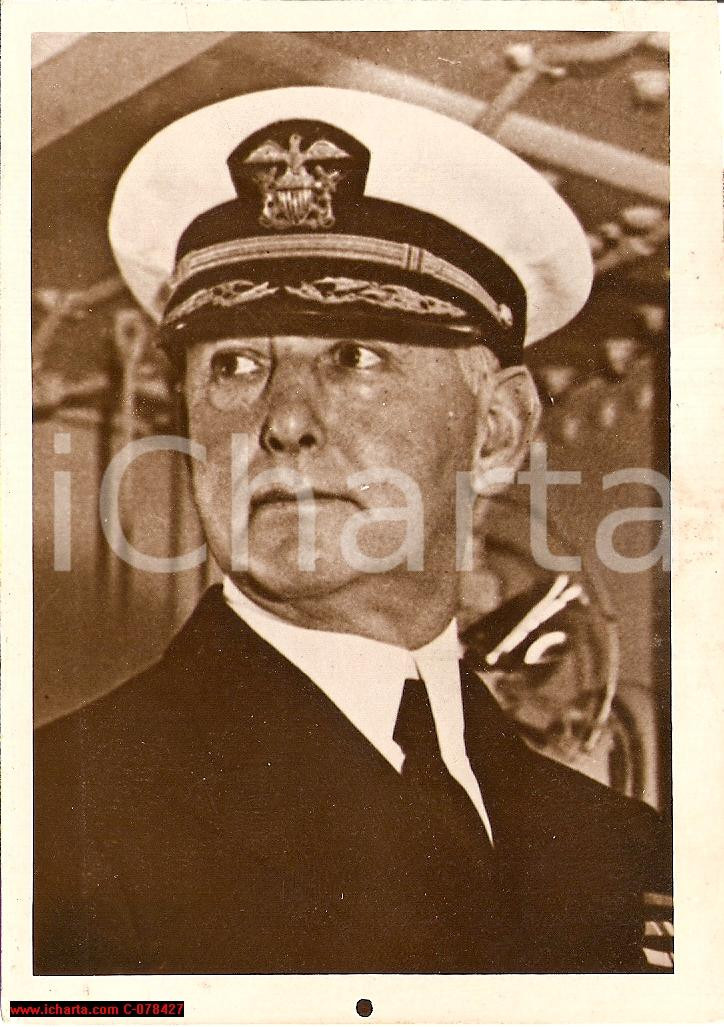 Fotografia d epoca originale 1938 Admiral Claude Charles Bloch, USS California BB44 1