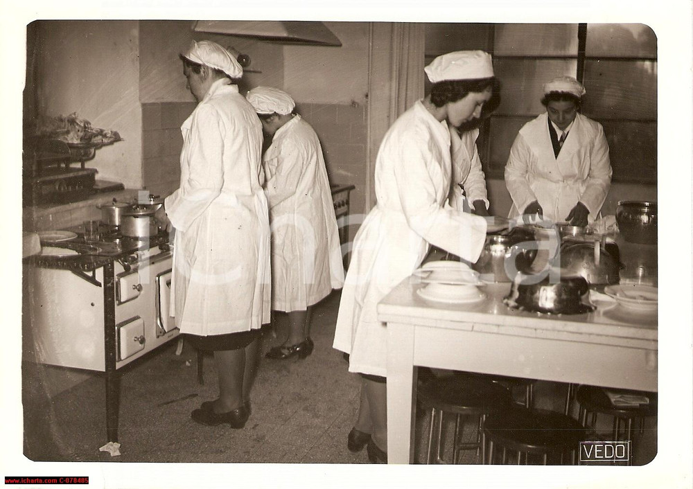 Fotografia d epoca originale 1941 Roma Gara Culinaria  Prelitoriali lavoro Cucina 1