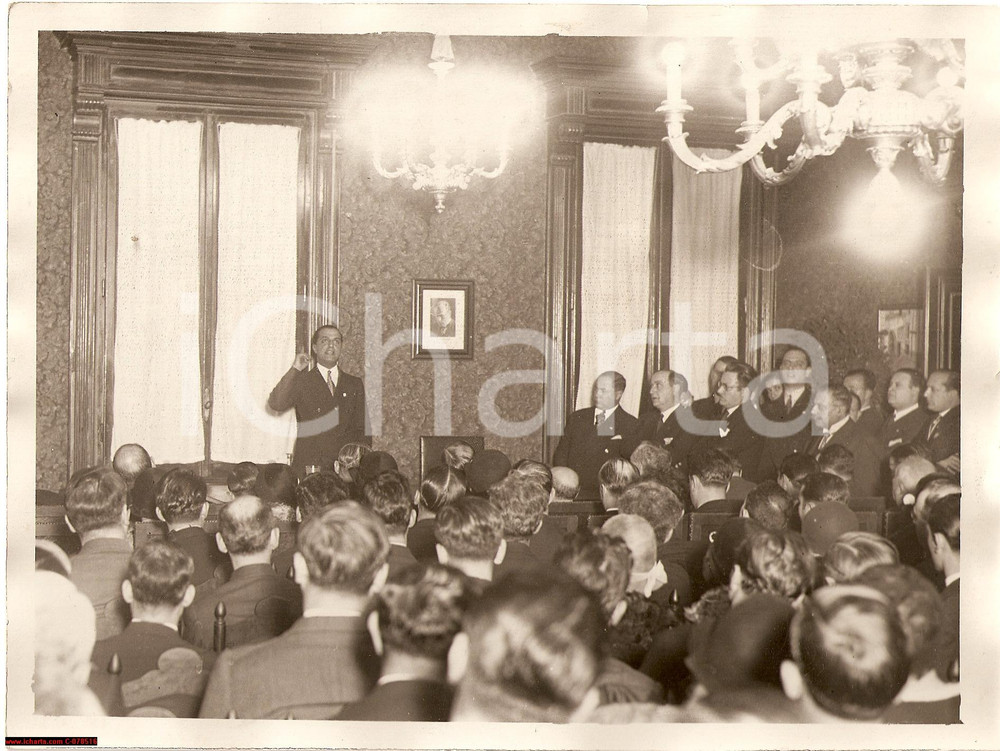 Fotografia d epoca originale 1929 Roma BOTTAI inaugura Centro Cultura Corporativa 1