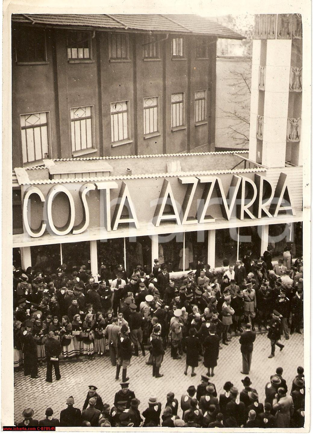 Fotografia d epoca originale 1935 Milano FIERA CAMPIONARIA Padiglione Costa Azzurra 1