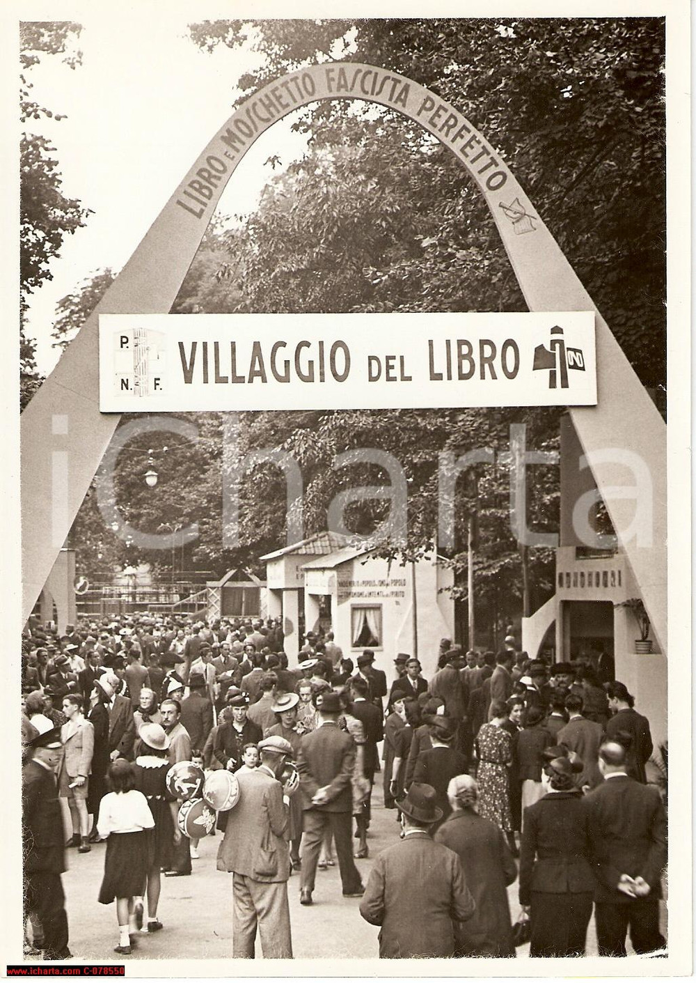 Fotografia d epoca originale 1939 MILANO Inaugurazione VILLAGGIO DEL LIBRO foto 1