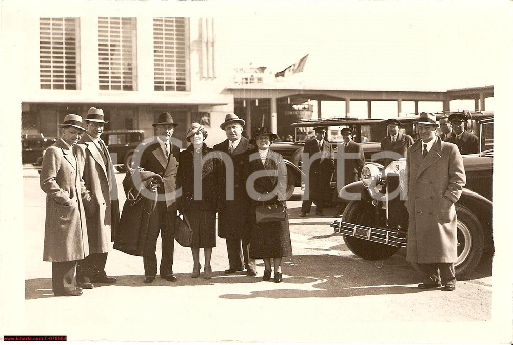 Fotografia d epoca originale 1937 NAPOLI Cinema Mr Warner visiting CinecittÃ  Roma 1