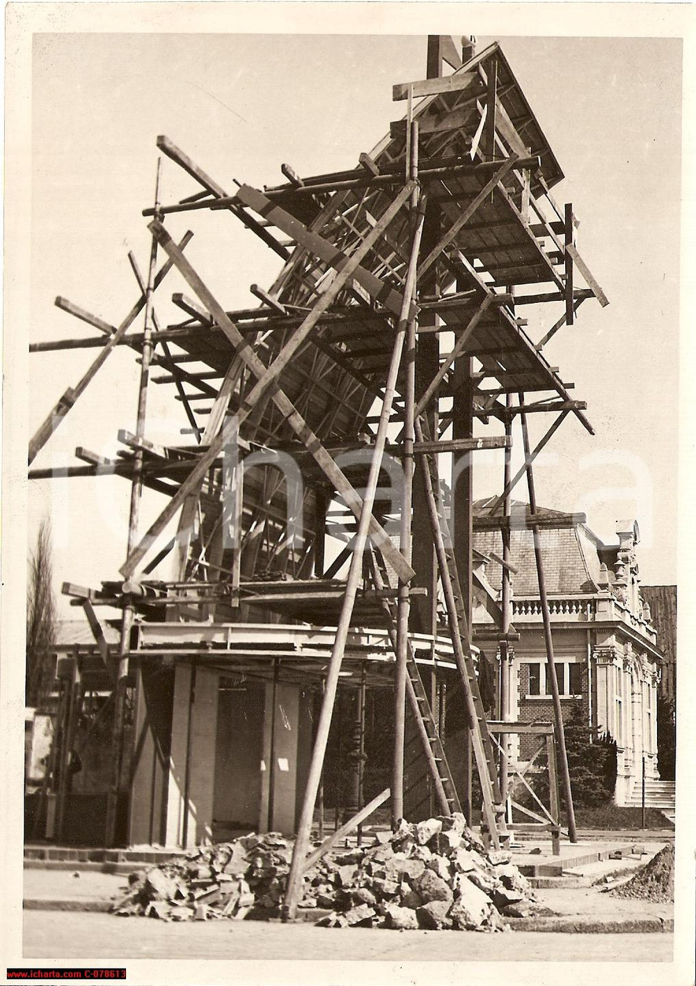 Fotografia d epoca originale 1941 Milano Fiera foto Opere edili Padiglione Lombardia 1