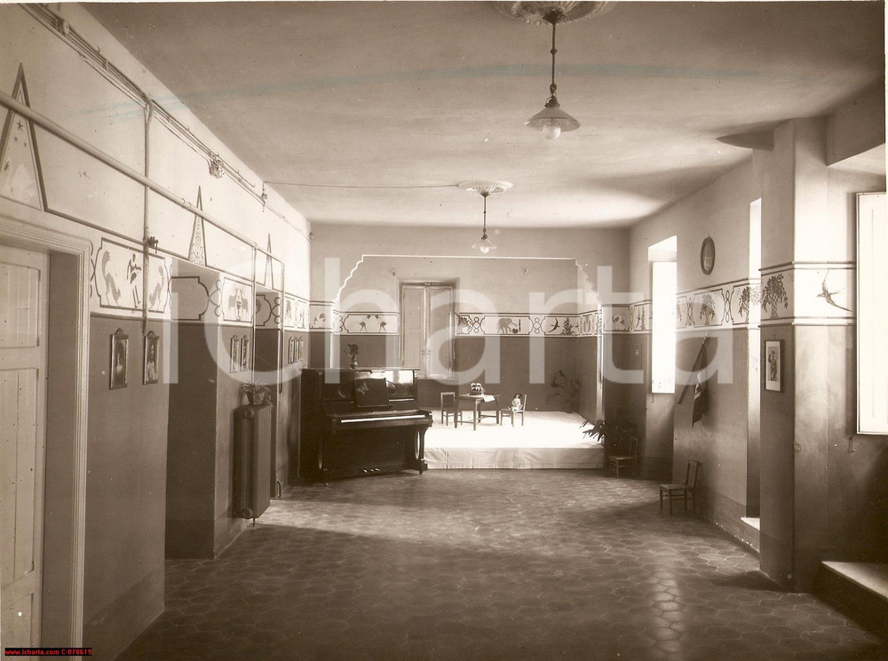 Fotografia d epoca originale 1933 Roma Testaccio  Teatrino Scuola elementare Foto 1