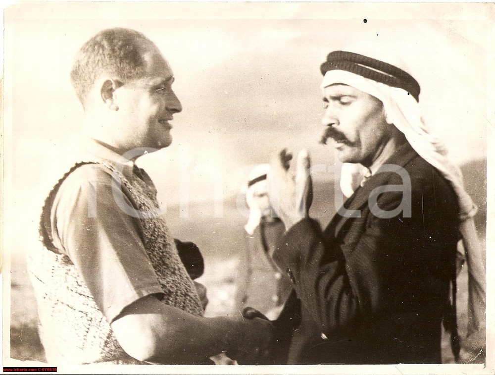 Fotografia d epoca originale 1940 Palestine, friendship between Arabs & Jews, PHOTO 1