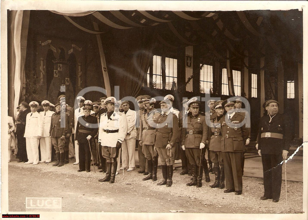 Fotografia d epoca originale 1939 PNF Ciano e Generali a Madrid Caudillo Franchismo 1