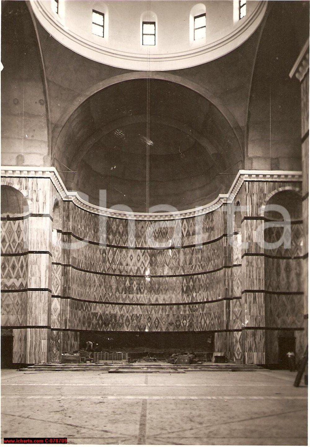 Fotografia d epoca originale 1935 Bengasi, Cattedrale arch. O. Cabiati e G. Ferrazza 1