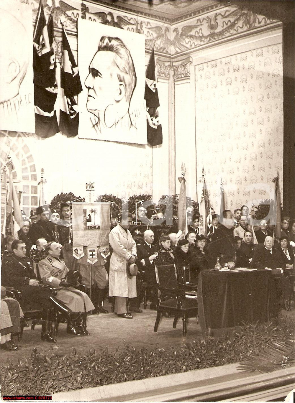 Fotografia d epoca originale 1936 Genova Giornata Coloniale, on. Luigi Silva 1