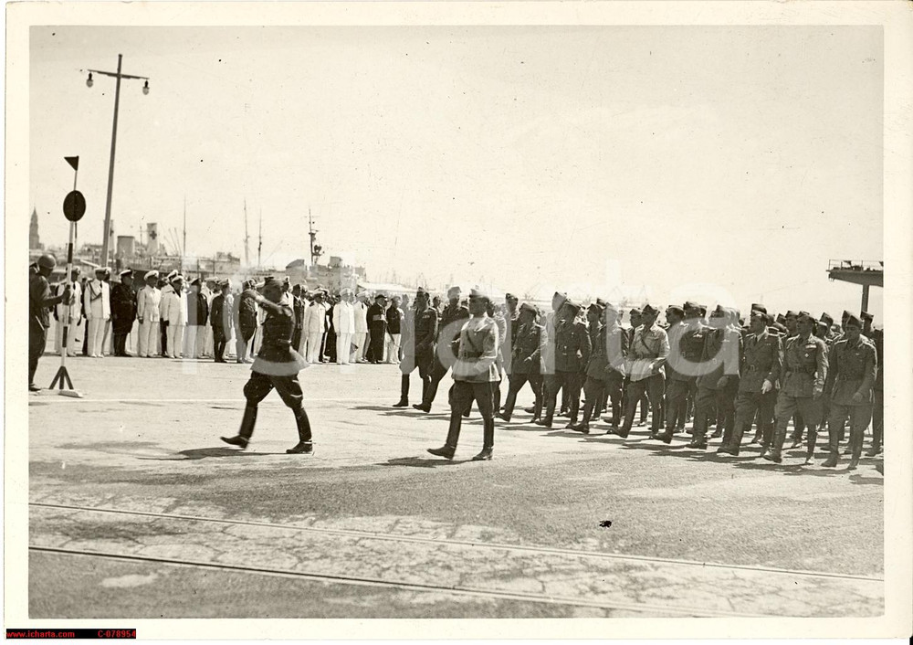 Fotografia d epoca originale 1939 Napoli  Legionari reduci dalla Spagna Vera Foto 1