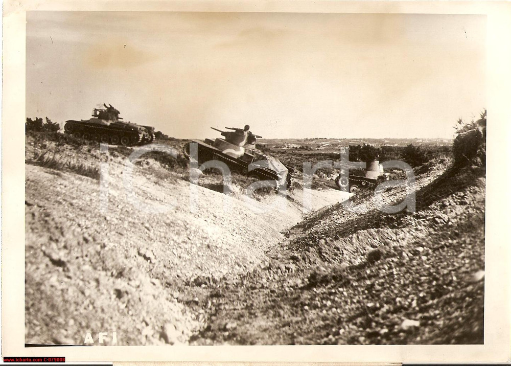 Fotografia d epoca originale 1941 TOKIO Addestramento CARRI ARMATI giapponesi FOTO 1