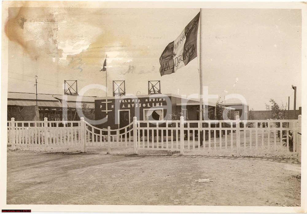 Fotografia d epoca originale 1934 PNF Torre Annunziata  COLONIA ARNALDO MUSSOLINI 1