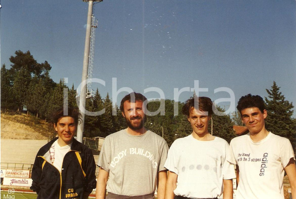 Fotografia d epoca originale 1989 CUS URBINO Atletica leggera Lorenzo DEL BIANCO Raffaella MAGI Foto 1