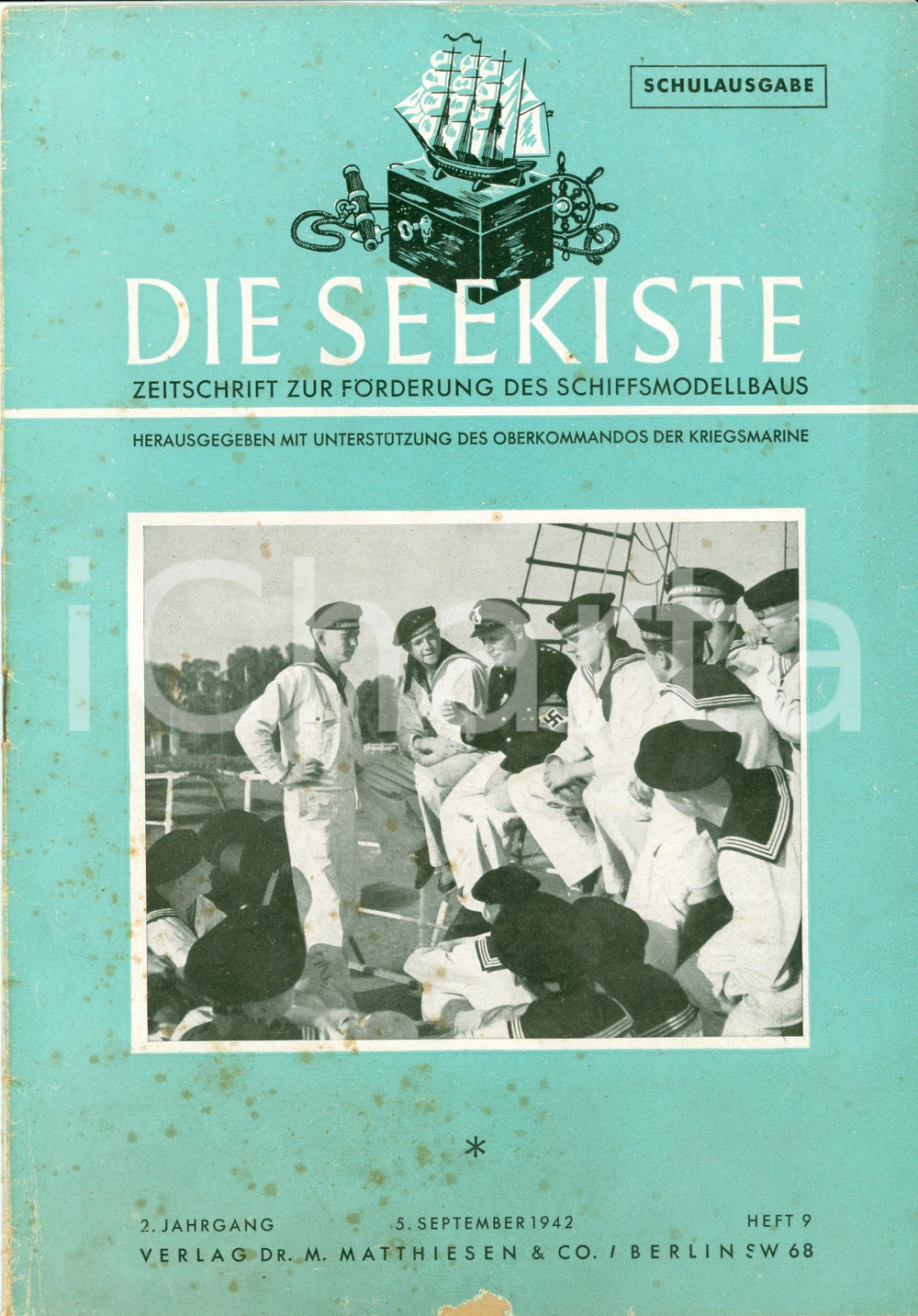 Giornale, rivista storica 1942 DIE SEEKISTE Rivista modellismo nautico Ponte della nave ILLUSTRATO 1