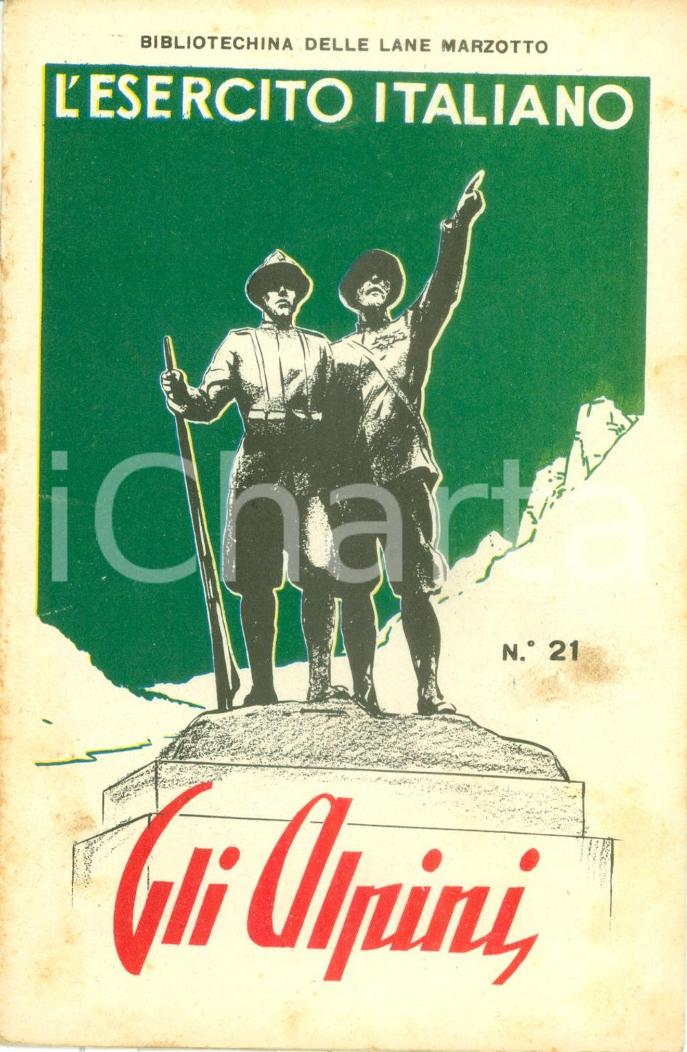 Libro, pubblicazione d epoca 1935 BIBLIOTECHINA LANE MARZOTTO L Esercito Italiano Gli Alpini ILLUSTRATO 1