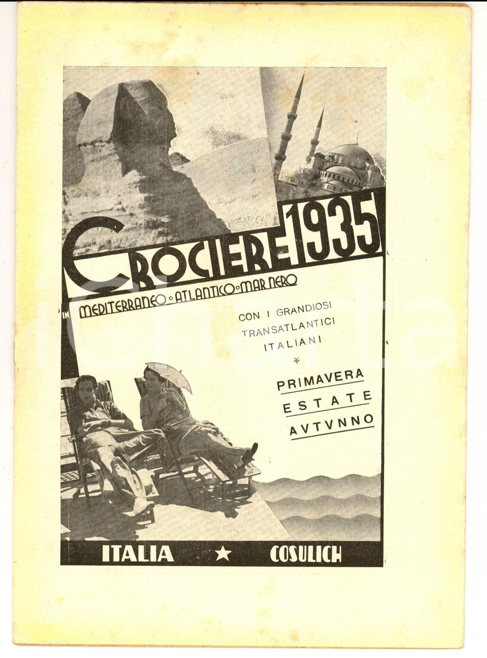 Documento originale, autentico 1935 ROMA Teatro AUGUSTEO Concerto orchestrale diretto da Bernardino MOLINARI 1