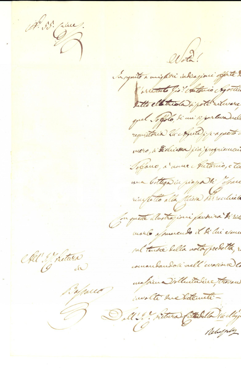 Manoscritto, lettera originale 1851 BASSANO DEL GRAPPA VI Dichiarazioni arrestato Giovanni Antonio AGOSTINI 1