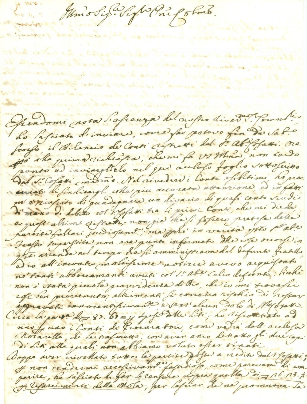 Documento originale, autentico 1742 ROMA Cesare Dionigi ANGELUCCI per qualche tempo non si tocca un baiocco 1