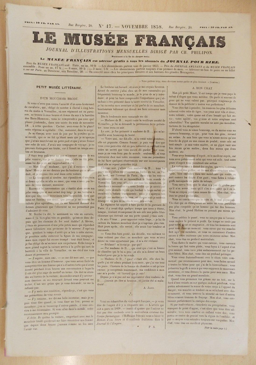 Giornale, rivista storica 1858 LE MUSEE FRANCAIS Les predictions de la sorcière GUSTAVE DORE  Journal n°47 1