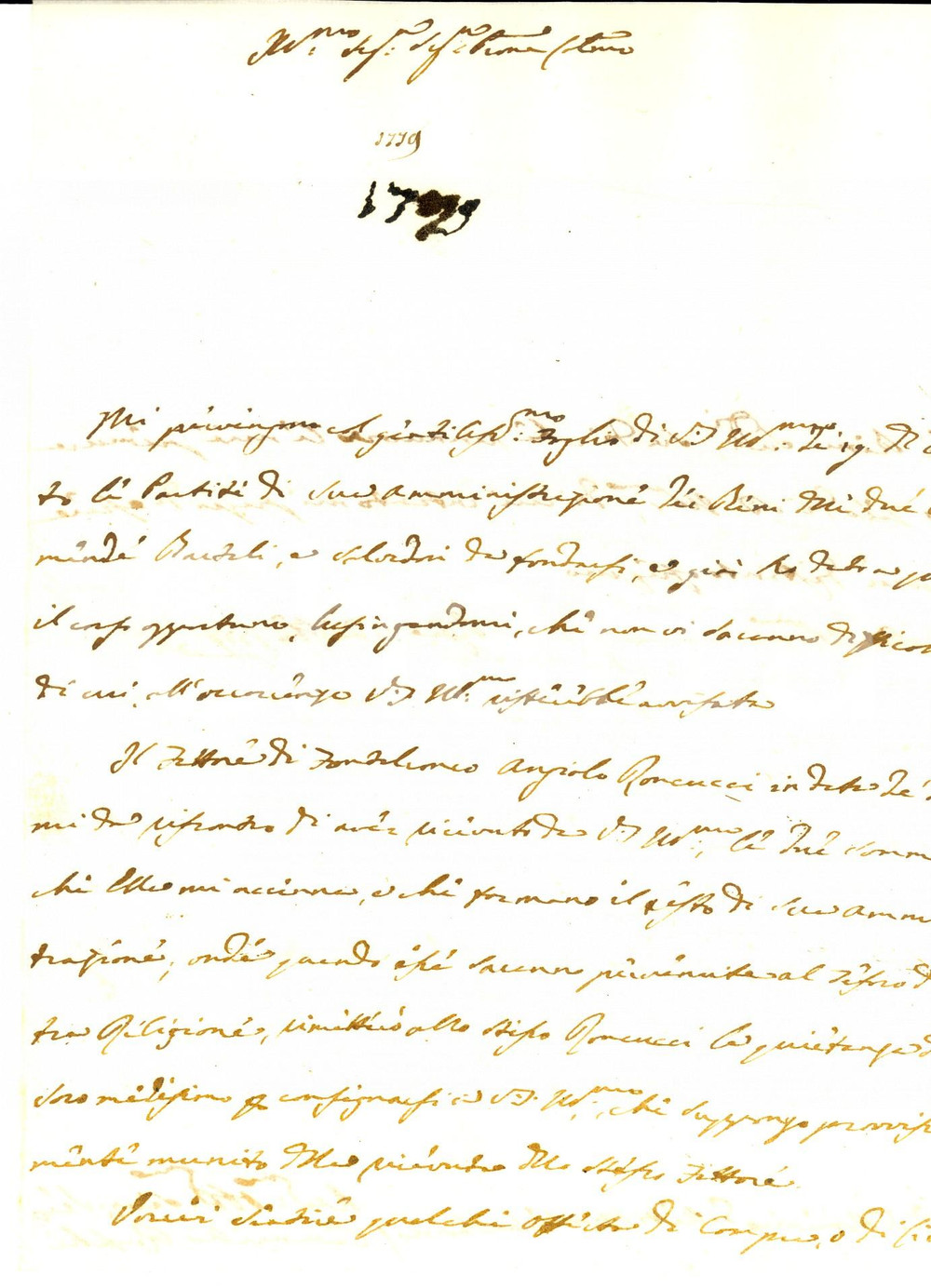 Documento originale, autentico 1779 PISA Camillo RUFILLI sulle somme ricevute dal fattore Angelo RONCUCCI 1