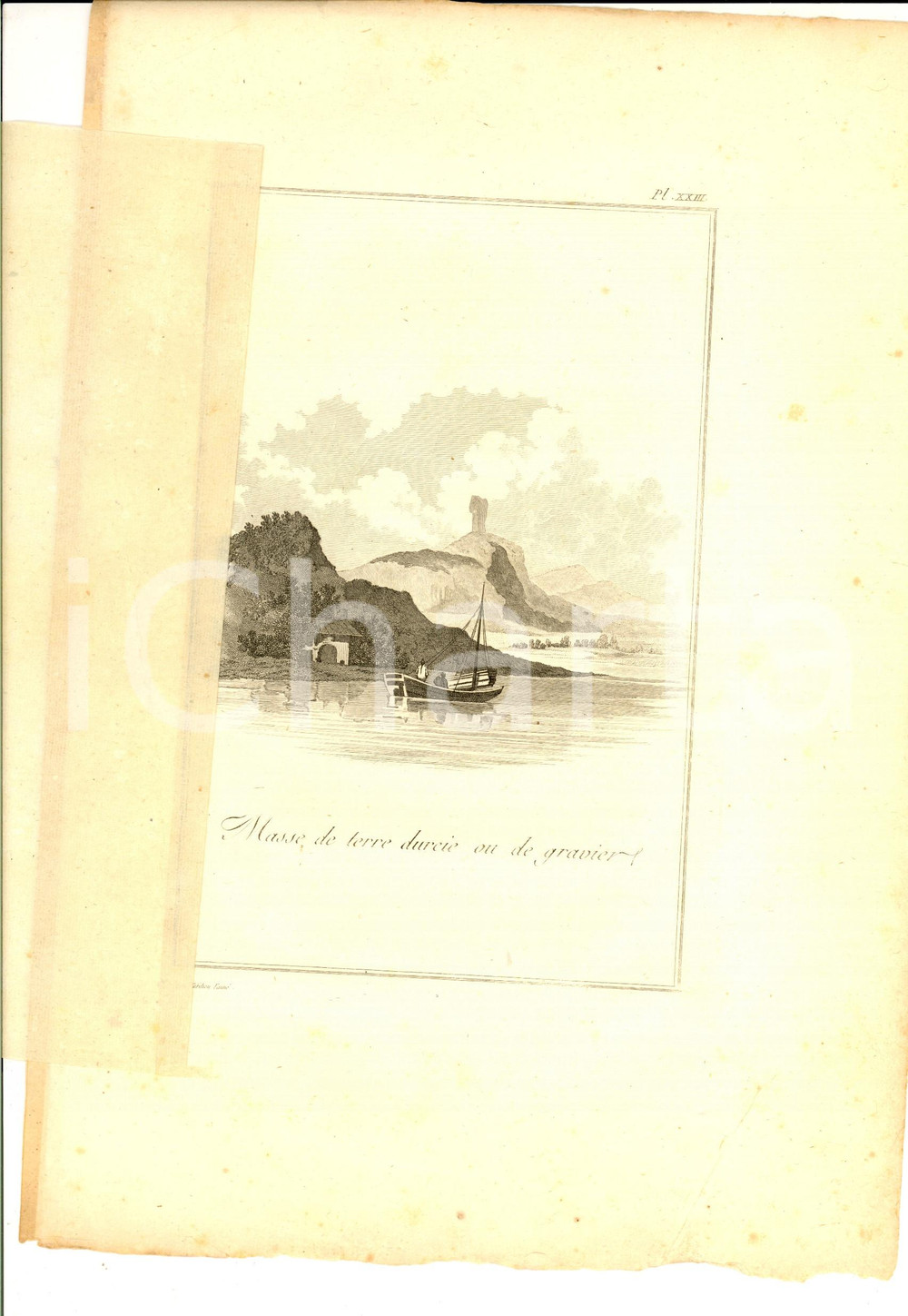 Stampa, bozzetto originale 1800 ca VOYAGE DANS L INTERIEUR DE LA CHINE Masse de terre durcie Gravure 1