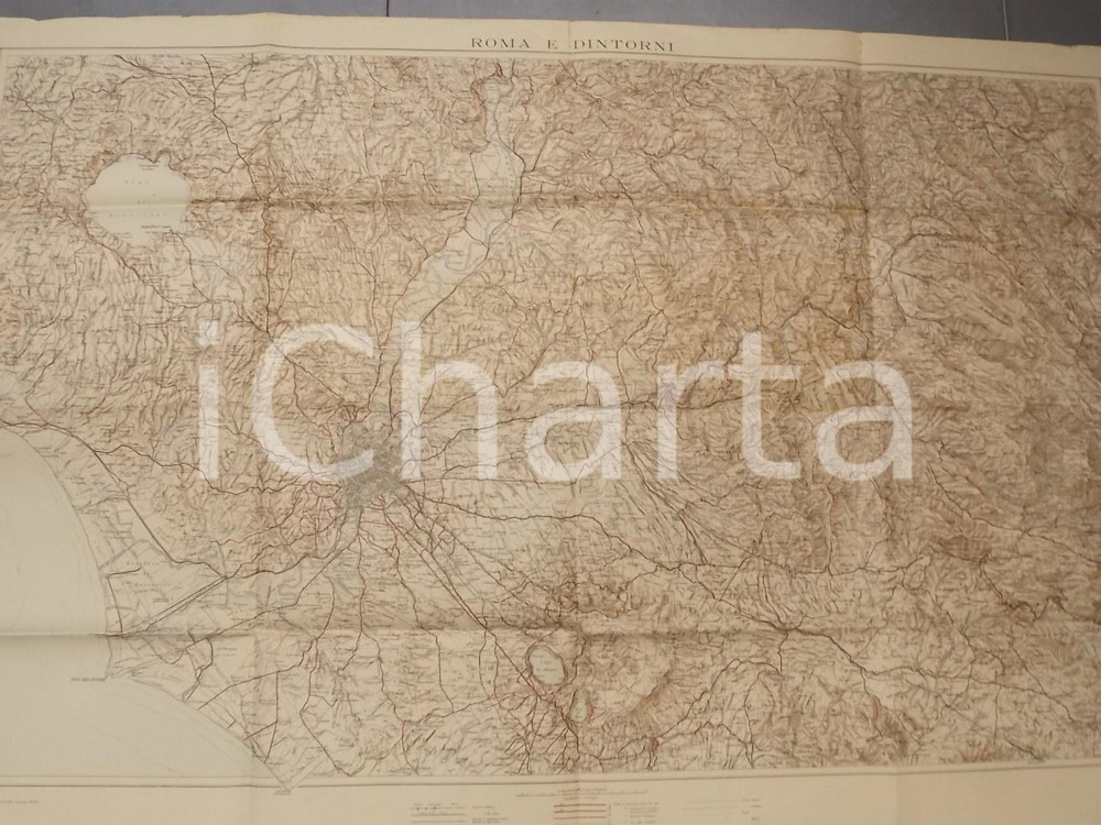 Mappa, planimetria storica 1920 ca Istituto Geografico Militare CARTA D ITALIA  ROMA e dintorni Mappa 1